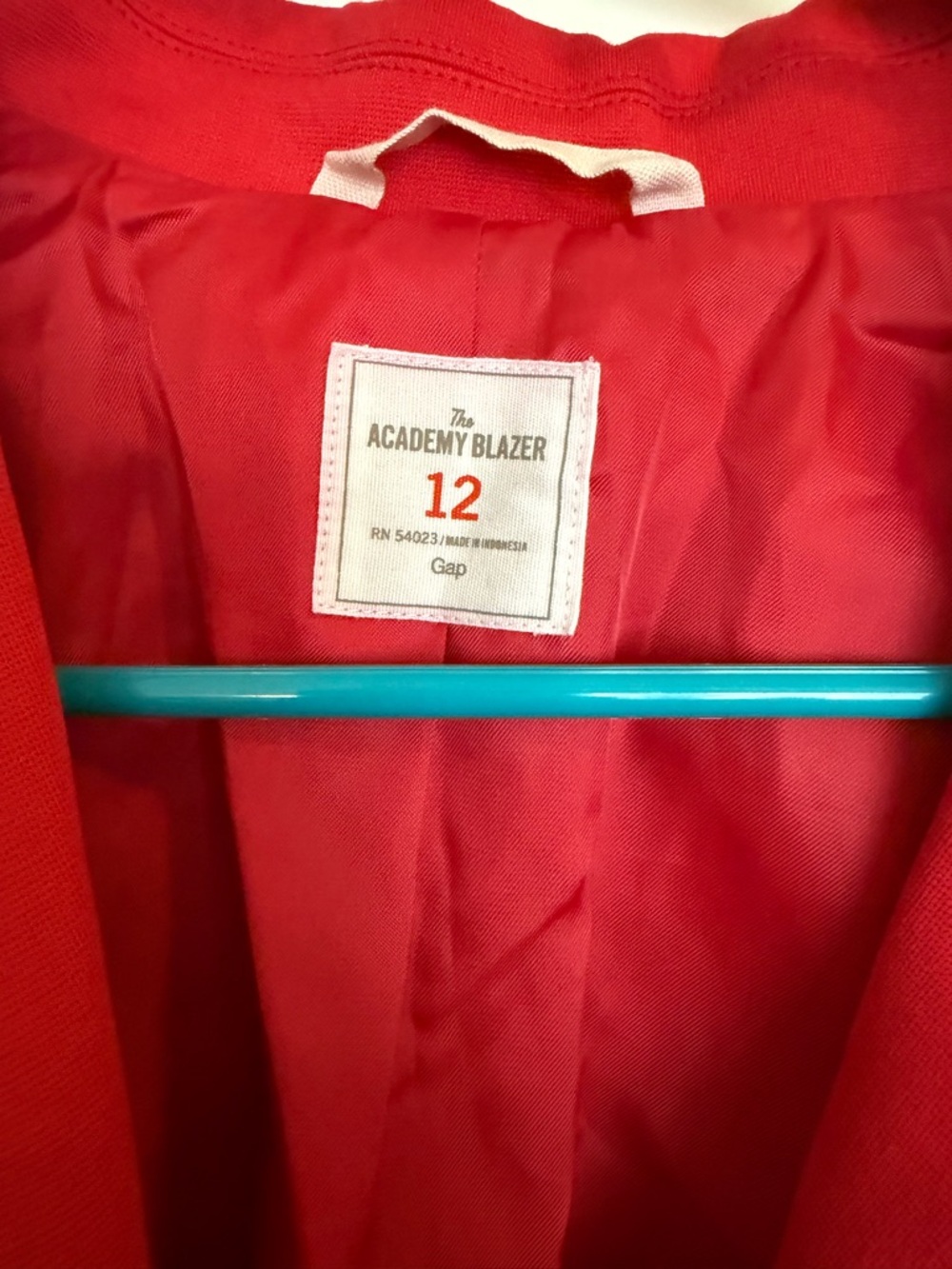 GAP Red Academy Blazer with Gray Sleeve Stripes - Picture 2 of 5